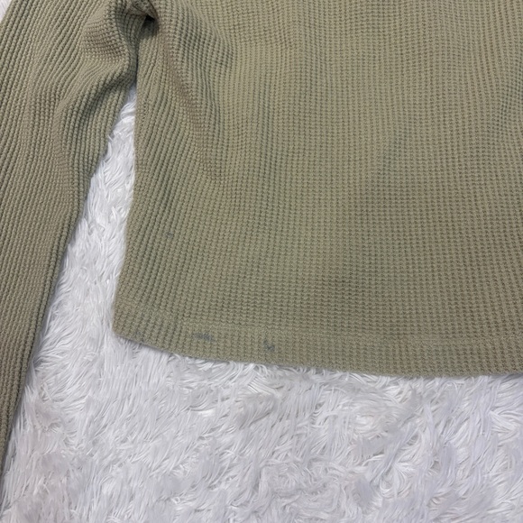 Reformation Green Waffle Knit Quarter Zip - Picture 5 of 6